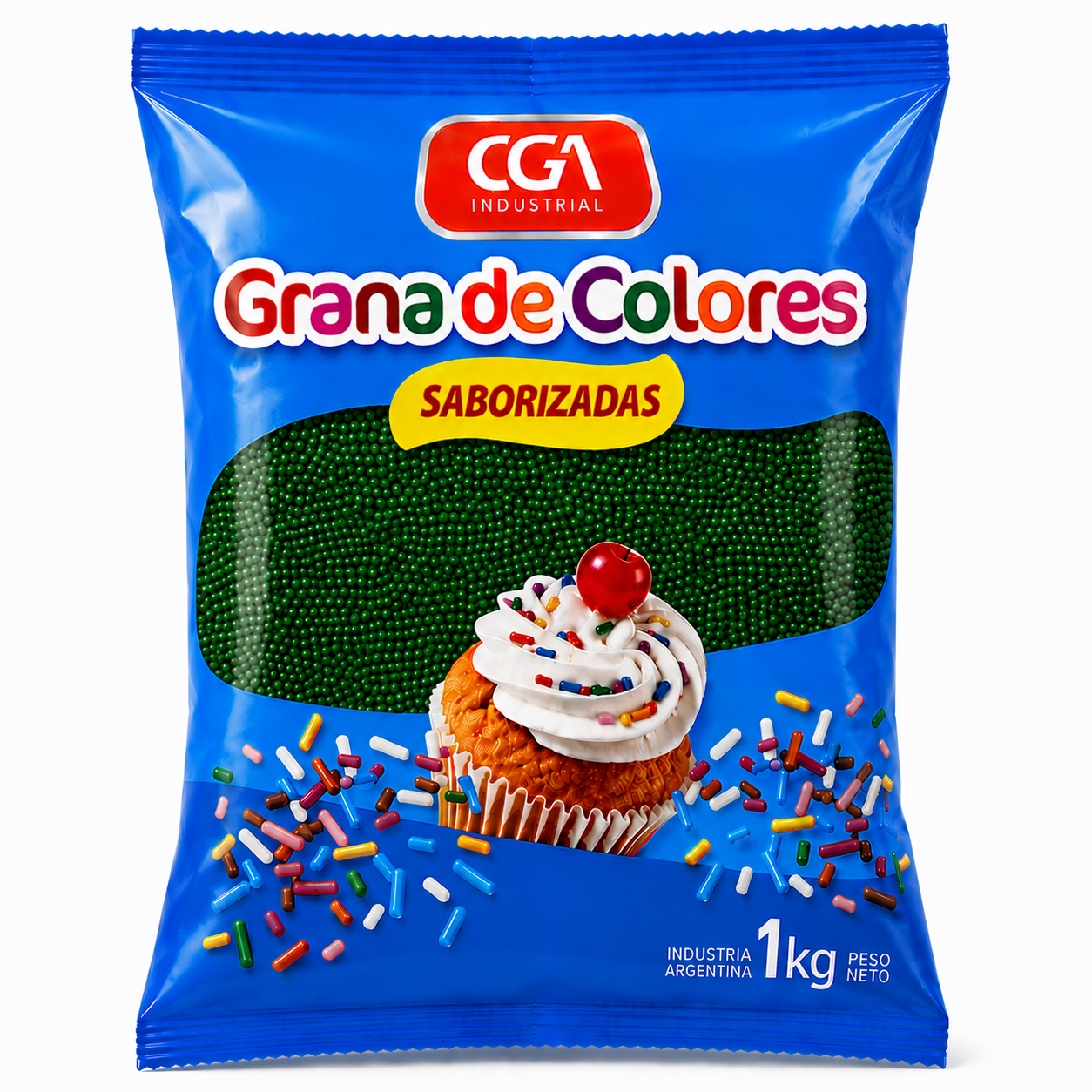 Grana De 1 Kg Verde Oscuro