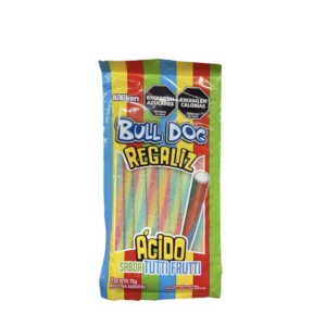 Barrita Ácida BullDog Tuttifrutti x 18 Gr