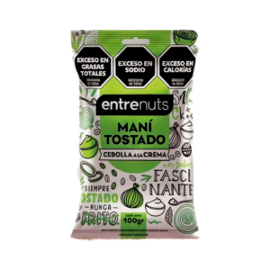 Mani Tostado Sabor Cebolla A La Crema Entre Nuts x 100 Gr