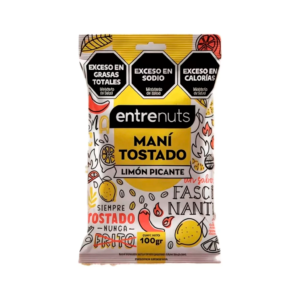 Mani Tostado Sabor Limon Picante Entre Nuts x 100 Gr